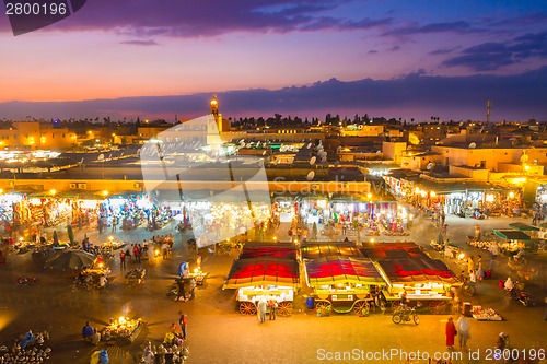 Image of Jamaa el Fna, Marrakesh, Morocco.