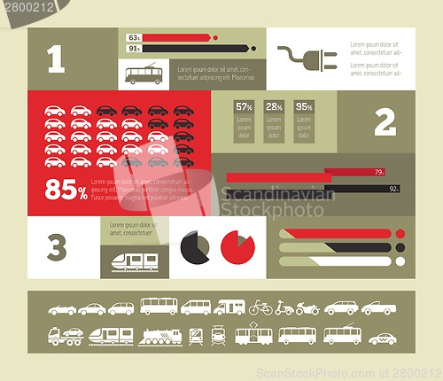 Image of Transportation Infographic Template.