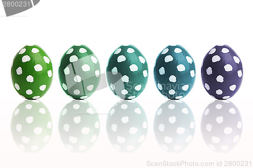 Image of Hand-painted colorful easter eggs