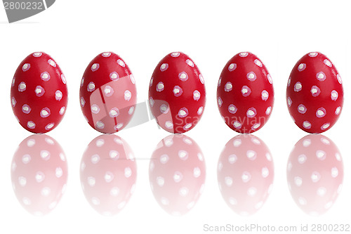 Image of Hand-painted colorful easter eggs