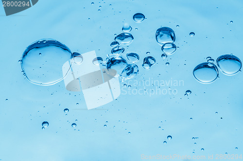 Image of Background of blue water drops 