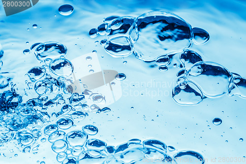 Image of Background of blue water drops 