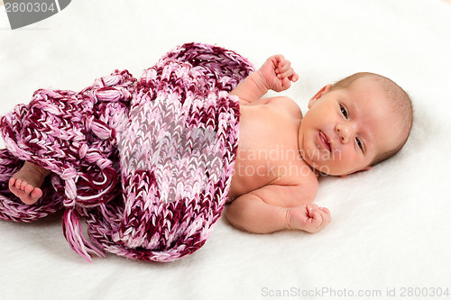 Image of looking newborn baby