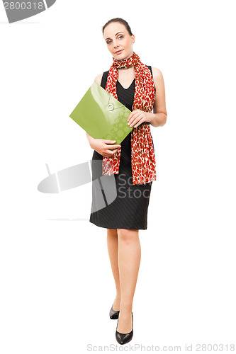 Image of business woman with a folder