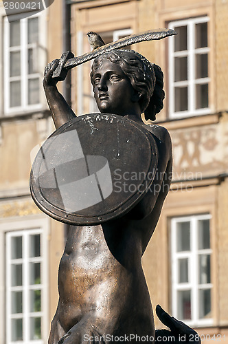 Image of Mermaid statue in Warsaw.