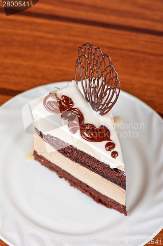 Image of chocolate cake piece