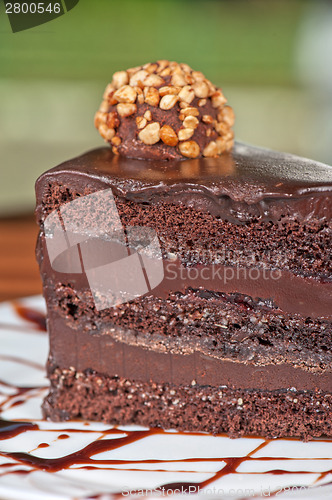 Image of chocolate cake piece