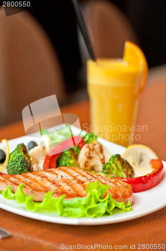 Image of salmon steak