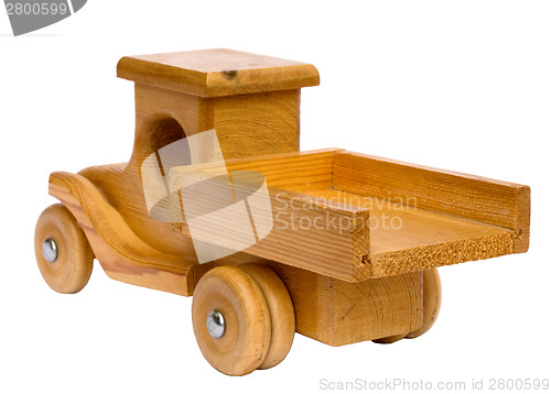 Image of Wooden truck departing