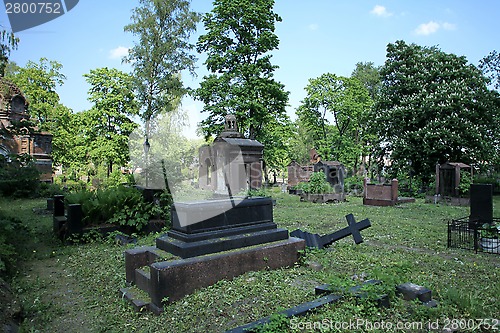 Image of  cemetery dramatic scenery