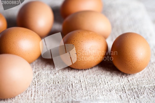 Image of  fresh brown eggs