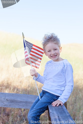 Image of boy celebrating independence day