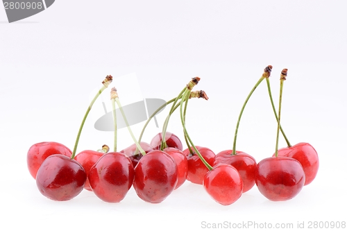 Image of Sweet cherries isolated on a white background