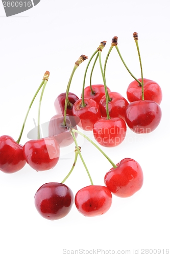 Image of Sweet cherries isolated on a white background