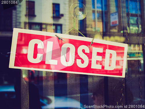 Image of Retro look Closed sign