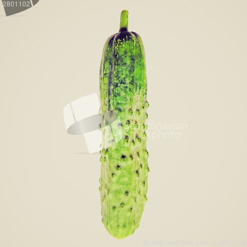 Image of Retro look Cucumber isolated