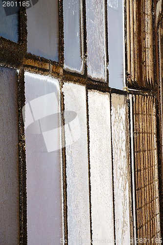 Image of salt in  lanzarote coastline and 