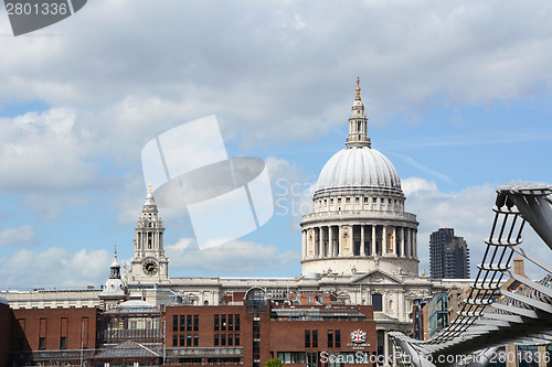 Image of St Paul's Cathedral and City of London School seen from South Ba