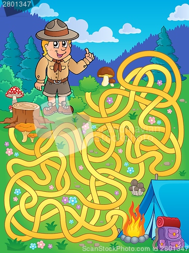 Image of Maze 1 with scout boy