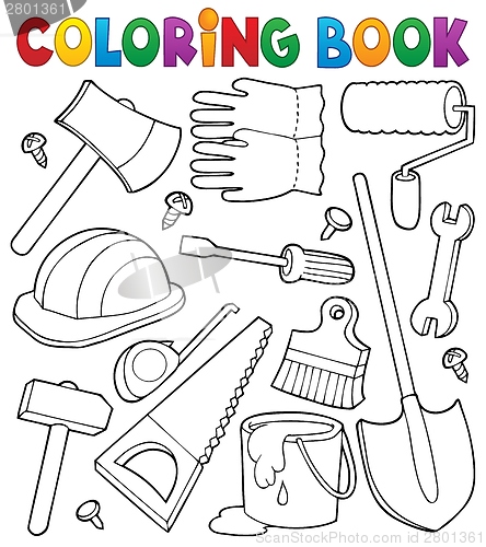 Image of Coloring book tools theme 1