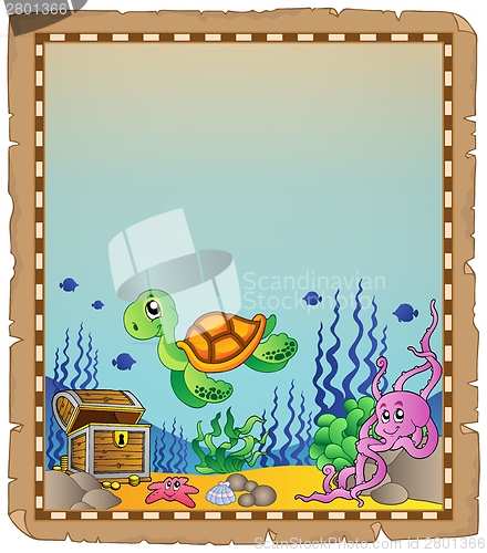 Image of Parchment with underwater theme 4