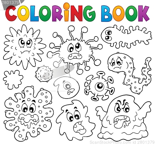 Image of Coloring book germs theme 1