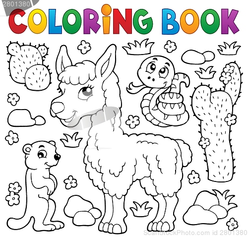 Image of Coloring book with cute animals 4