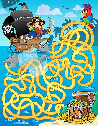 Image of Maze 1 with pirate and treasure