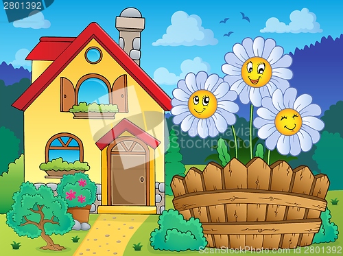 Image of House and flowers 3