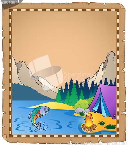 Image of Parchment with lake 1
