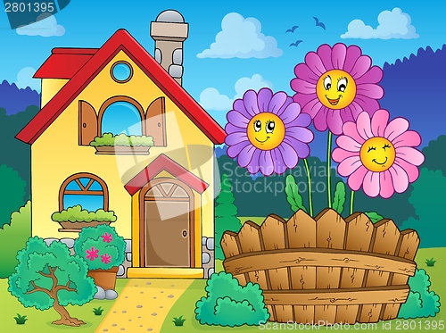 Image of House and flowers 2