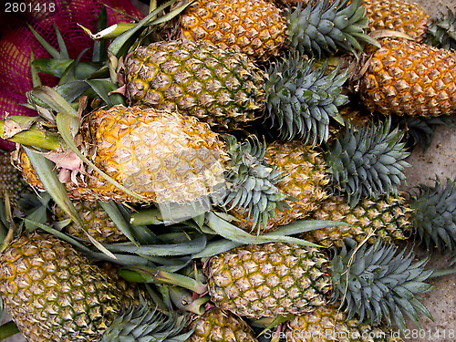 Image of Pineapples on the market