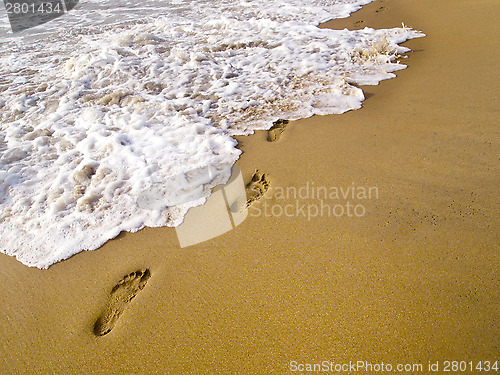 Image of Footprints at the beach