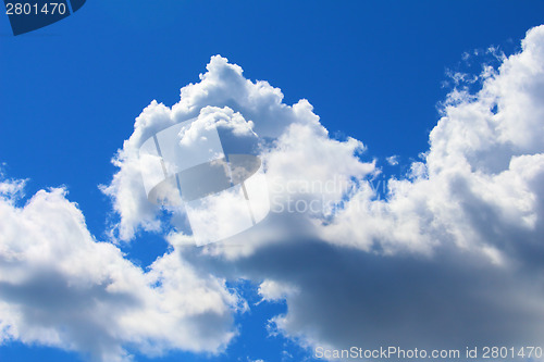 Image of Blue sky with white clouds