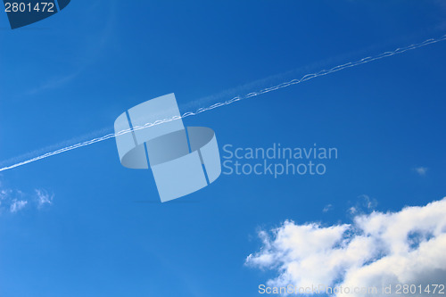 Image of Blue sky with white clouds