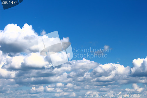 Image of Blue sky with white clouds