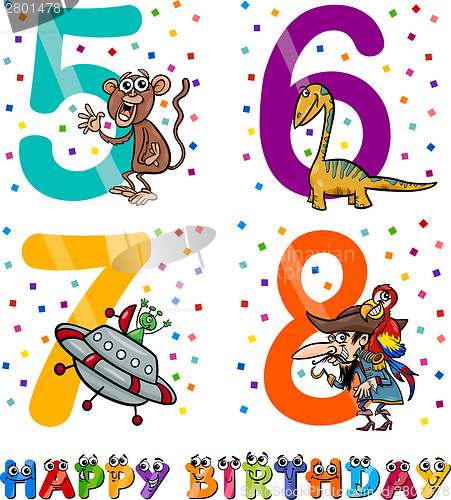 Image of birthday cartoon design for boy