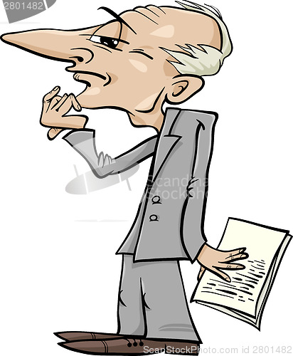 Image of thinking man cartoon illustration