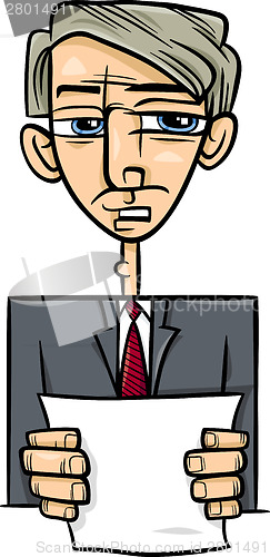 Image of man giving speech cartoon illustration