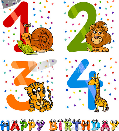 Image of birthday cartoon design for boy