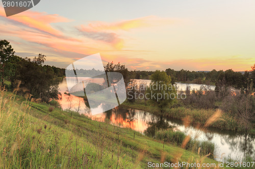 Image of Sunset over Penrith Lakes NSW Australia