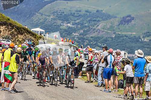 Image of The Peloton in Pyrenees Mountains