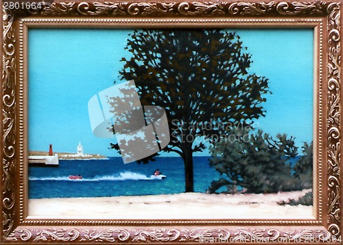 Image of Black sea and tree