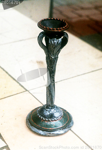 Image of decorative forged candlestick