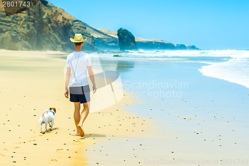 Image of dog and owner alone