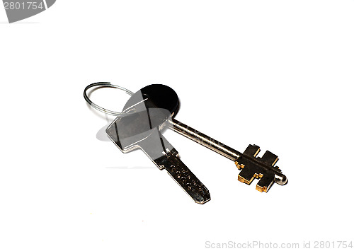 Image of Two metal keys on a ring