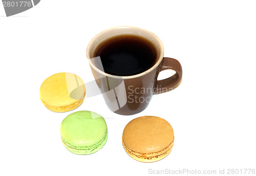 Image of Cup of coffee with macaroon
