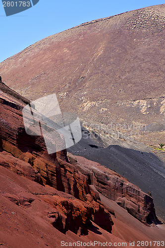 Image of africa  from the mountain line in lanzarote spain 