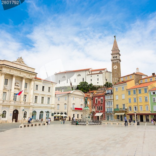 Image of Picturesque old town Piran, Slovenia.