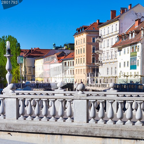 Image of Medieval Ljubljana, capital of Slovenia, Europe.